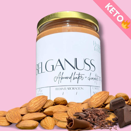 Belganuss Sugar FREE – Mantequilla de Almendra & Chocolate Belga 55% cacao