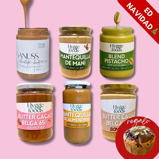 6 MANTEQUILLAS PREMIUM + REGALO PAN DE PASCUA SIN AZÚCAR + ENVIO GRATIS