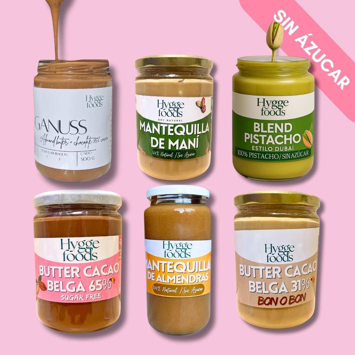 Mantequillas de frutos secos 100% Naturales