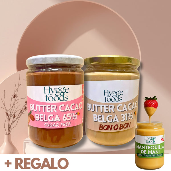 Pack Bye Antojos 30 días — Mantequillas de maní con chocolate belga sin azúcar