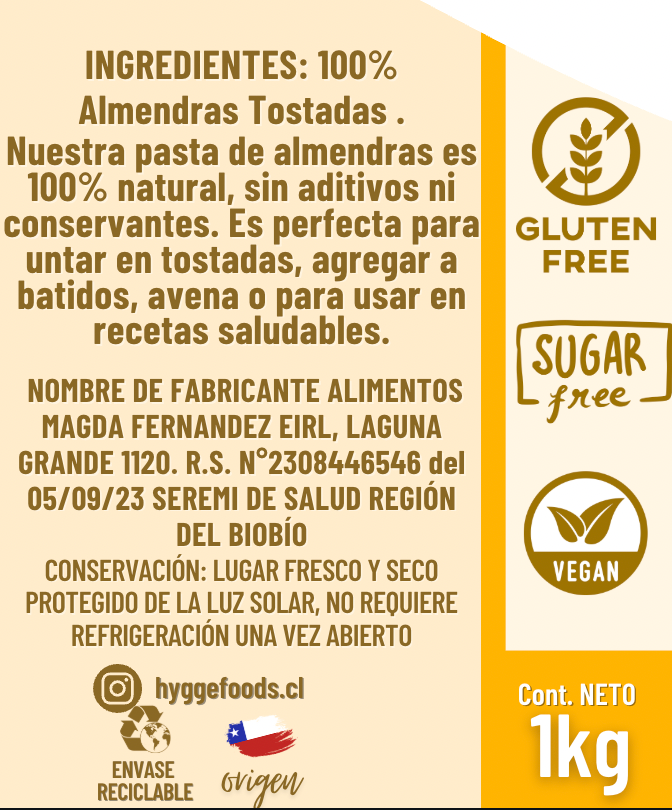 Mantequilla de almendras tostadas 100% natural, sin azúcar