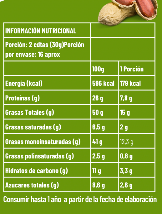 balde Mantequilla de Maní 100% Natural