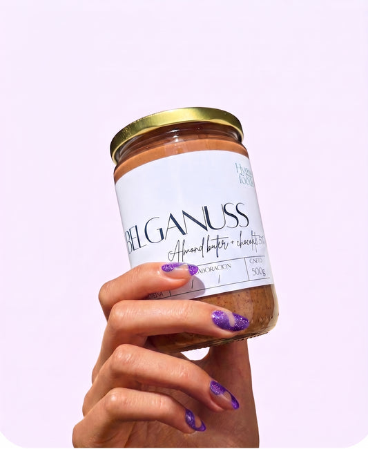 Belganuss sin azúcar: mantequilla de almendra con chocolate belga 55% cacao