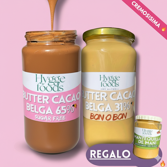 PACK CHAO ANTOJOS XL: MANTEQUILLA BELGA 65 Y BONBON 31% CACAO + REGALO+ Envio GRATIS
