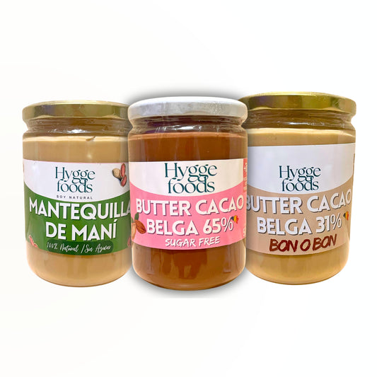 Pack Bye Antojos 30 días — mantequillas de maní con chocolate belga