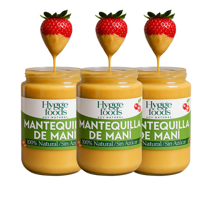 Pack 3 kg de mantequilla de maní 100% natural