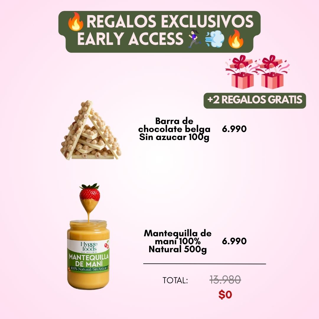 PACK CYBER Mantequilla de almendras y Cacao belga 500g+ Regalo