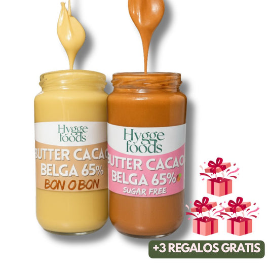 PACK CYBER Bye Antojos 30 días: Mantequillas de maní con chocolate belga + Regalo