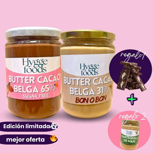 Pack Bye Antojos 30 días — mantequillas de maní con chocolate belga