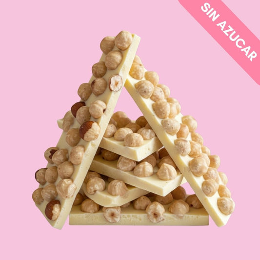 Barra de Chocolate Belga  Blanco 31% Cacao con Avellanas Europeas