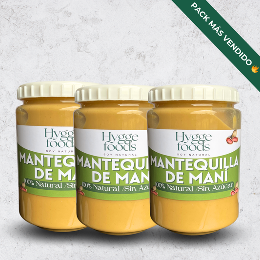 Pack Mantequilla de maní 100% Natural 3kg